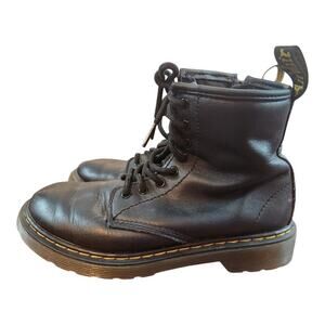 Dr martens 1460J black combat boots kids size 3 airwair lace up/ zip up boots